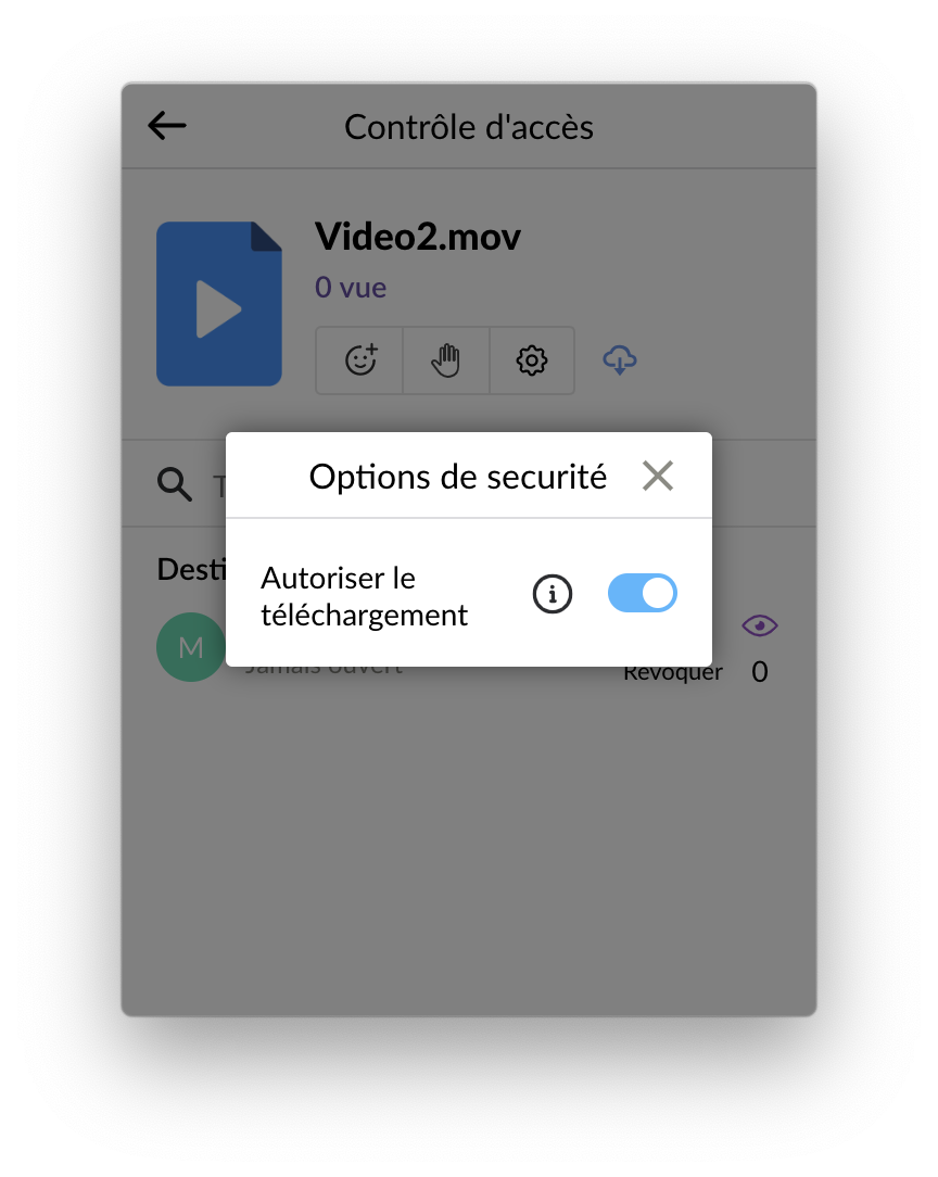 Autoriser le téléchargement activé