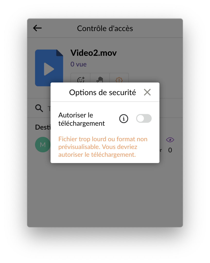 Autoriser le téléchargement désactivé