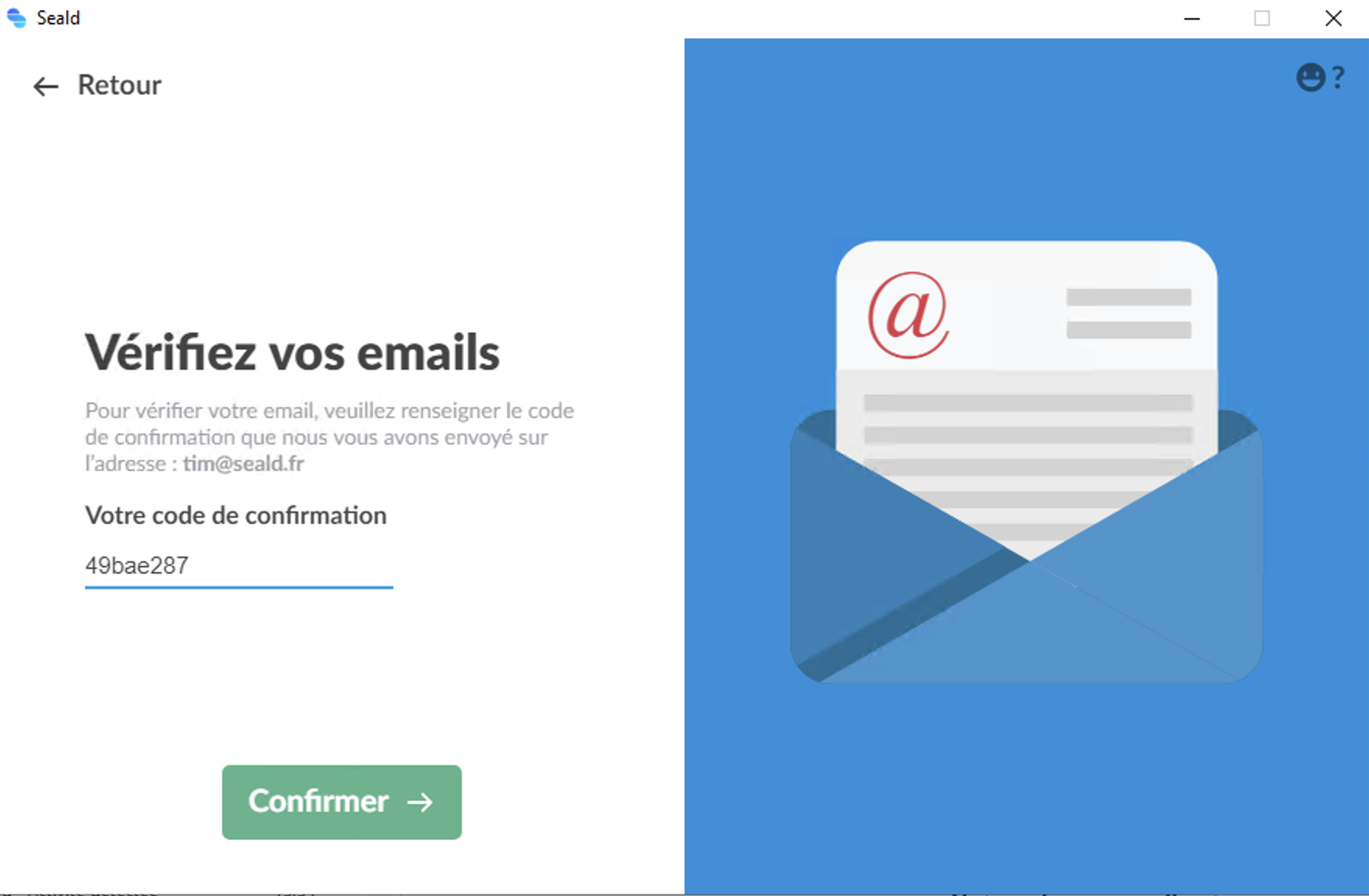 Valider l'adresse e-mail