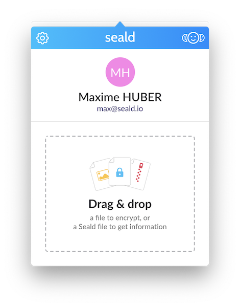 Drag & drop d'un fichier seald